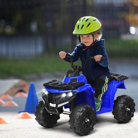 Moto 4 eletrica para crianças Quadriciclo elétrico brinquedo com bateria de 6 V MP3 holofotes USB volume ajustável azul
