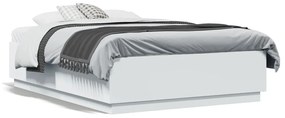 vidaXL Estrutura de cama 120x190 cm derivados de madeira branco