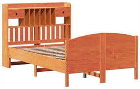 Cama com estante sem colchão 135x190 cm pinho maciço