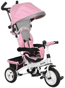 HOMCOM Triciclo para Bebés 2 em 1 Triciclo Evolutivo para Crianças de