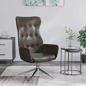 vidaXL Cadeira de descanso couro artificial castanho brilhante