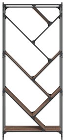 Estante 79x30x180 cm deriv. de madeira/metal carvalho castanho