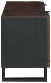 Armário de TV - 105 x 33,5 x 46 cm, Feito de Madeira Maciça de Manga.
