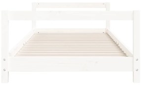 Estrutura de cama infantil 90x190 cm pinho maciço branco