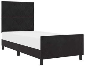 Estrutura de Cama vidaXL Preta 90x200 cm Veludo