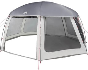 Tenda para piscina c/ mosca amovível e paredes de rede cinzento