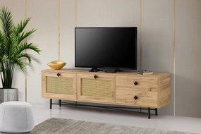 Móvel TV Hapsiyas – Carvalho Preto – 180x60x40 cm