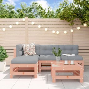 vidaXL 5 pcs conjunto lounge de jardim madeira de douglas maciça
