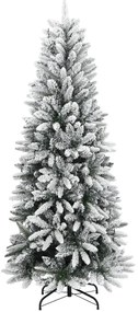 Árvore Natal artificial c/ 300 luzes LED e flocos de neve 180cm
