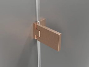 Mexen Lunar-F Duo cabine de duche dobrável 100 x 80 cm, transparente, cobre escovado - 836-100L-080P-65-00