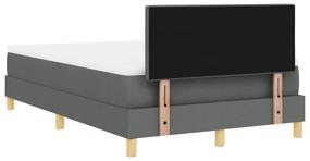 Cama Box com Colchão Cinza Escuro 120x190 cm Tecido