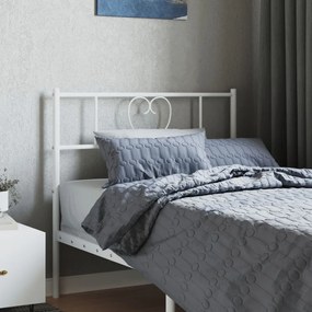 Cabeceira de cama 100 cm metal branco