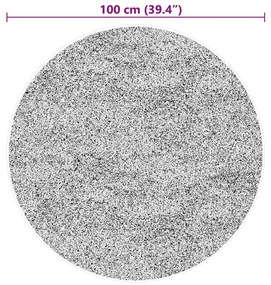 Tapete pelo curto macio e lavável HUARTE Ø 100 cm rosa-pálido