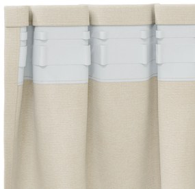 Cortinas Blackout vidaXL com fita superior 2 pcs Veludo Creme
