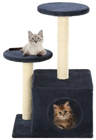 vidaXL Árvore p/ gatos c/ postes arranhadores sisal 60 cm azul escuro