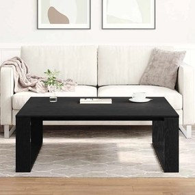 Mesa de Centro vidaXL Preta Carvalho 100x100x35 cm Madeira engenheirad