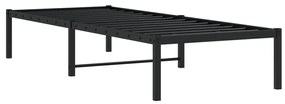 Estrutura de cama 80x200 cm metal preto