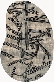 Tapete lavável em jacquard para interior e exterior de forma orgânica Kanji