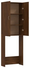 Armário máquina lavar roupa 64x25,5x190 cm carvalho castanho