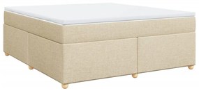 Cama com molas/colchão 180x200 cm tecido cor creme