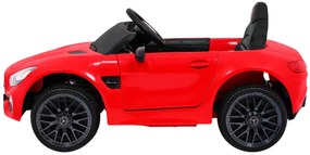Carro elétrico para Crianças 12V Mercedes Benz GT, Rodas Espuma EVA, Assento couro ecológico Vermelho