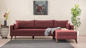 Sofá de Canto Bella – Vermelho Claret – 275 cm