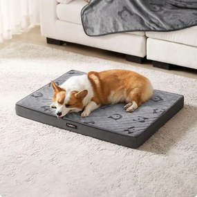 Cama ortopédica para cães 91 x 68 x 8 cm, tamanho L Cinzento