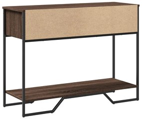 Mesa consola 100x35x74,5 cm derivados madeira carvalho castanho