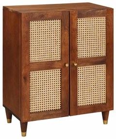 vidaXL Buffet Castanho 60 x 33.5 x 75 cm Madeira de mangueira maciça