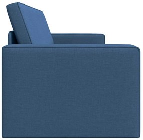 Sofá Cama de Chão 2 em 1 Azul 245x150x60,5 cm Tecido