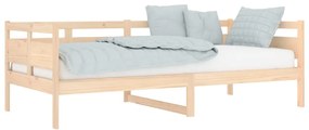 Sofá-cama 90x200 cm madeira de pinho maciça