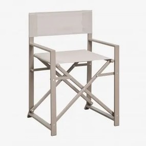 Cadeira De Diretor Dobrável De Jardim Em Aço Zurena Moka Brown - Sklum