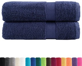 Toalhas mãos premium SOLUND 2pcs 50x100cm 600 gsm azul-marinho
