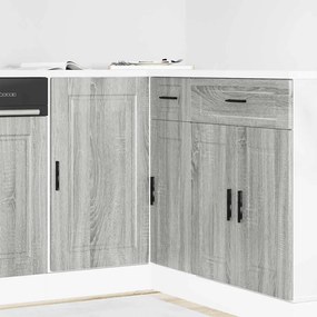 vidaXL Armário base de cozinha Porto derivados madeira cinzento sonoma