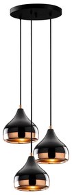 Candeeiro de Teto Yildo – Preto Cobre – Diâmetro 37 cm, Altura 111 cm