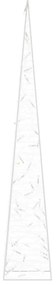 Cone de iluminação decorat. c/ LEDs acrílico 90cm branco quente