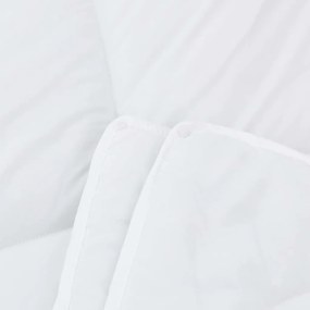 Edredão com travesseiro 2 pcs Branco 155 x 220 cm Microfibra