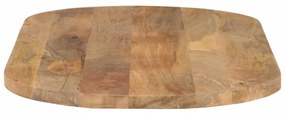 Tampo de mesa oval 100x40x3,8 cm madeira de mangueira maciça