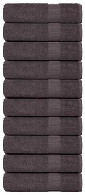 vidaXL Toalhas de banho FROGN 10 pcs 100x150cm 360 g/m² antracite
