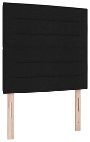 Cama Box com Colchão &amp; Banco Preto 120x190 cm Tecido