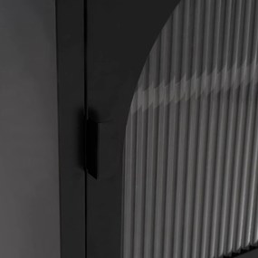 Mesa de cabeceira 50x35x60 cm vidro e aço preto