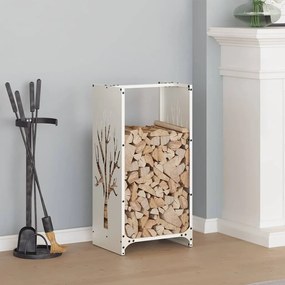 Suporte para lenha 40x30x80 cm aço laminado a frio branco