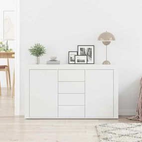 Aparador Branco Branco Madeira 120 x 36 x 69 cm Armazenamento