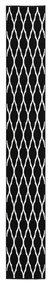 vidaXL Passadeira 60x450 cm polipropileno preto e branco