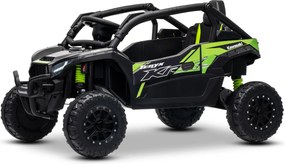 Carro elétrico para crianças Kawasaki TERYX KRX 1000 12V, controlo remoto, bateria de lítio, 2 motores de 25 W, com licença Verde