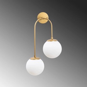 Candeeiro de Parede Jewel – Dourado Brilhante – 30 x 24 cm