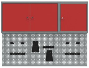 Conjunto de Armário e Painel de Ferramentas de 5 Peças vidaXL Montado