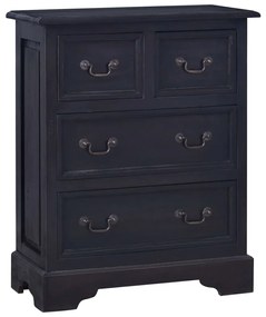 vidaXL Cómoda madeira de mogno maciça castanho café preto-claro
