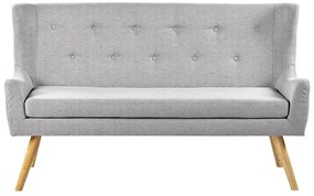 Sofá de 2 lugares em tecido cinzento claro SKIBBY Beliani