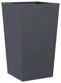 Vaso/floreira de jardim 45x45x75 cm aço antracite